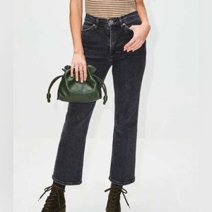 NWT RE/DONE 70s Cropped Boot Jeans Stonewash